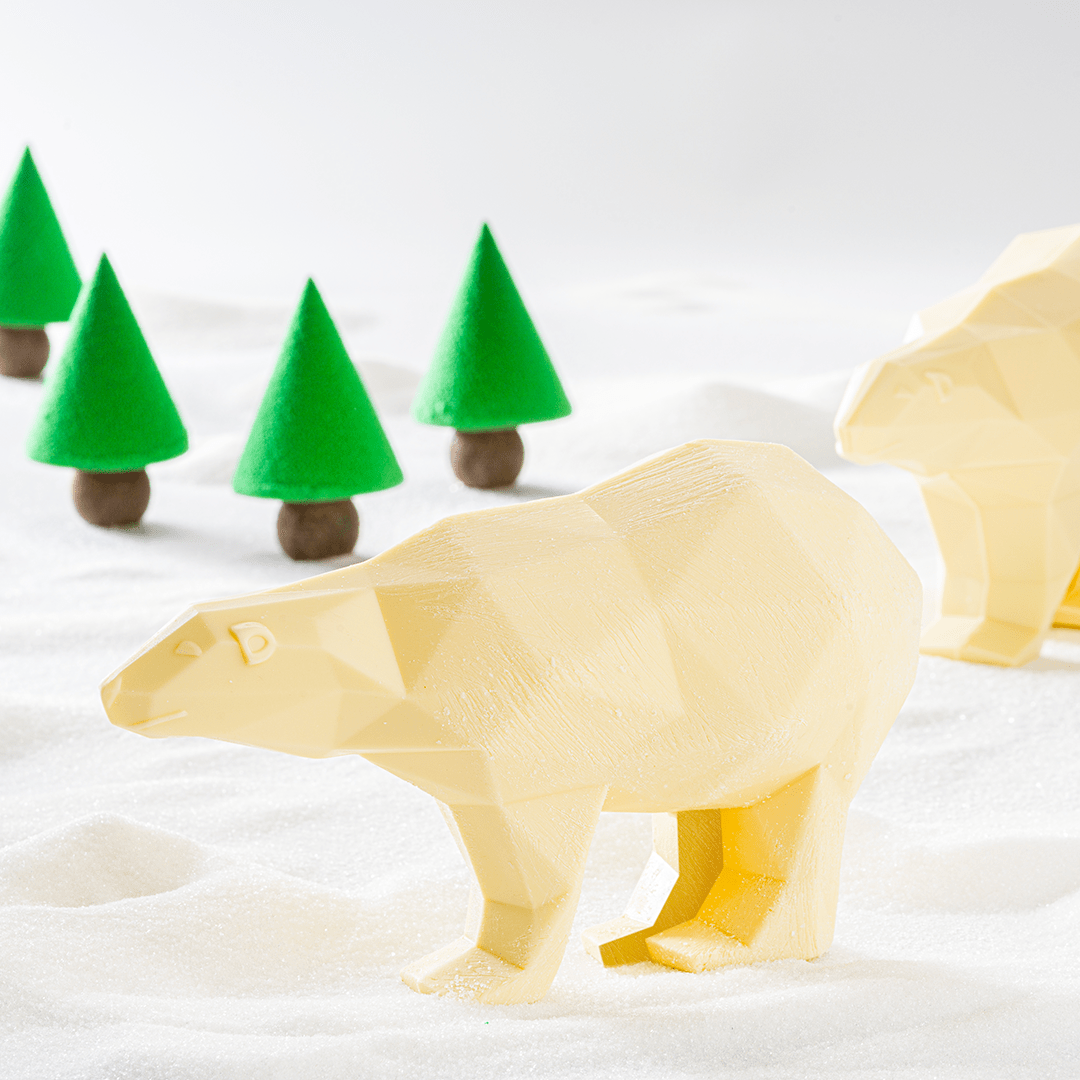 white chocolate bear